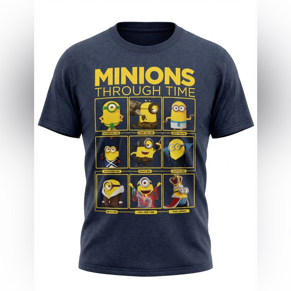 Minions Through Time Graphic T-Shirt -New!